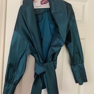 Medium Formal Turquoise Evening Jacket with matching camisole